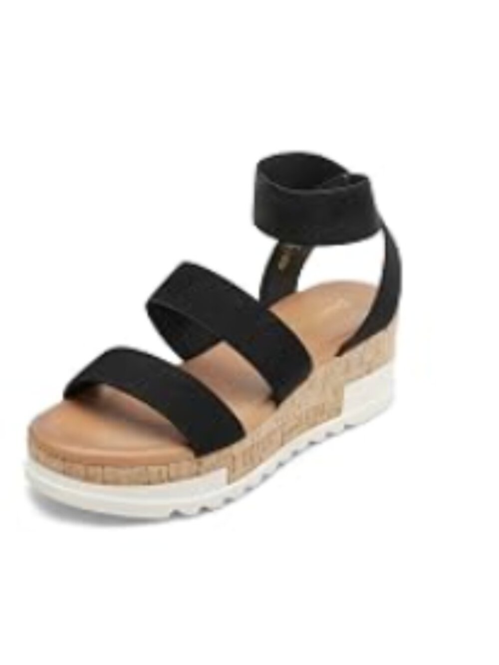 DREAM PAIRS Women's Open Toe Elastic Platform Wedge Sandals, Size 11
